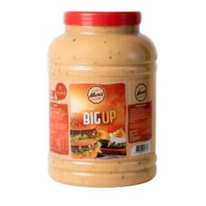 Moutarde Big Up originale, condiment savoureux pour accompagner vos sandwiches et plats.