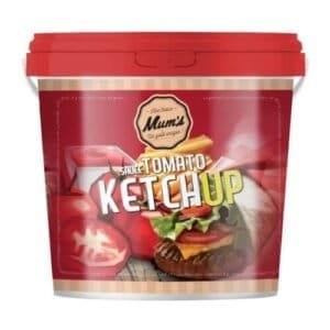 Sauce Ketchup tomate Mum's, wok ou burger, pot de 250g, condiment italien, recette authentique, goût sucré-salé, idéal pour accompagner vos plats, cuisine rapide, produit alimentaire de qualité.