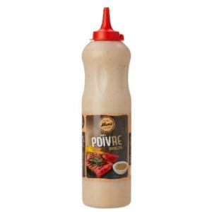 Poivre en concentré liquide, sauce épicée pour cuisine, profitez de saveurs intenses pour viandes et sandwiches, condiment de qualité.