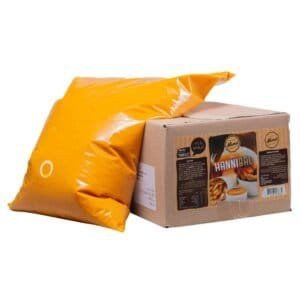 Poulet en sauce Hannibal de qualité, emballé dans un sac orange et boîte en carton, idéal pour la cuisine africaine, nourriture exquise, boîte alimentaire, plat prêt à consommer, saveur authentique, livraison rapide.