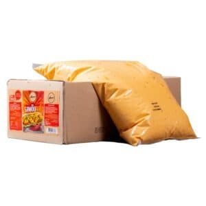 Sauce cheese en sac, emballage sous vide, produits alimentaires africains, livraison de sauces fromagères, spécialités culinaires, emballage pratique, produits frais, sauce fromagère industrielle, produits d'épicerie africaine, qualité et saveur authentique.