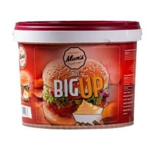 Sauce burger Big Up Mum's, condiment pour sandwich, Boîte de sauce prête à l'emploi pour hamburger, ingrédients de qualité, emballage pratique.