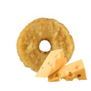 Croquette de poisson avec tranche de fromage gouda, aliment savoureux et croustillant, idéal pour repas ou apéritifs, provenant de BILAD FOOD, spécialiste en produits alimentaires de qualité.