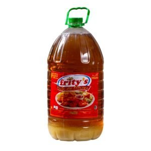 Huile de friture fryty's, bouteille en plastique avec capuchon vert, idéale pour cuisson et friture, produit alimentaire pour cuisine, contenant huile de cuisson.