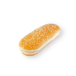 Pain à hamburger aux graines de sésame frais, doré et moelleux, idéal pour sandwichs ou snacks rapides.